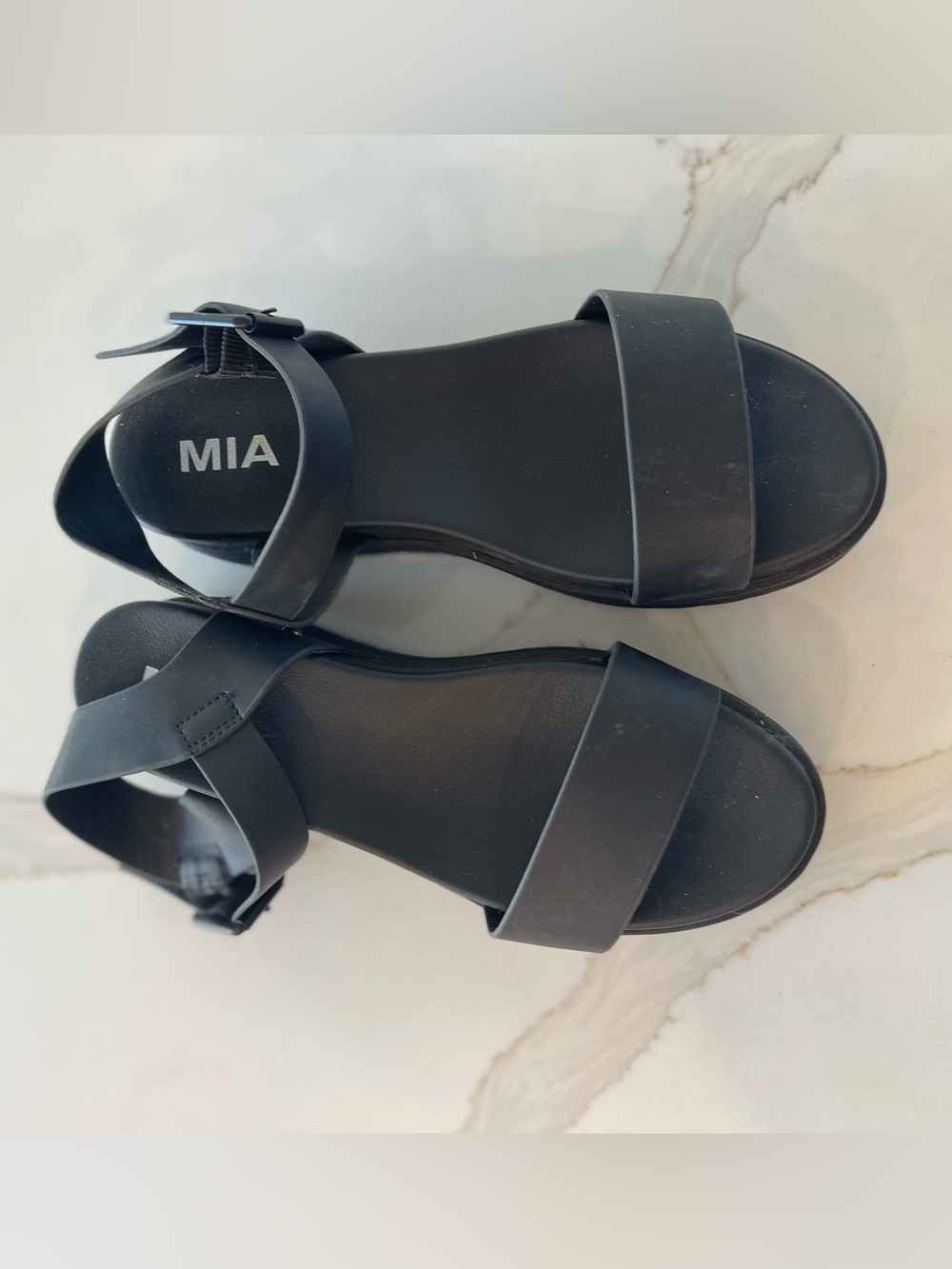 MIA Black Platform Ankle-Strap Sandals - Picture 2 of 2